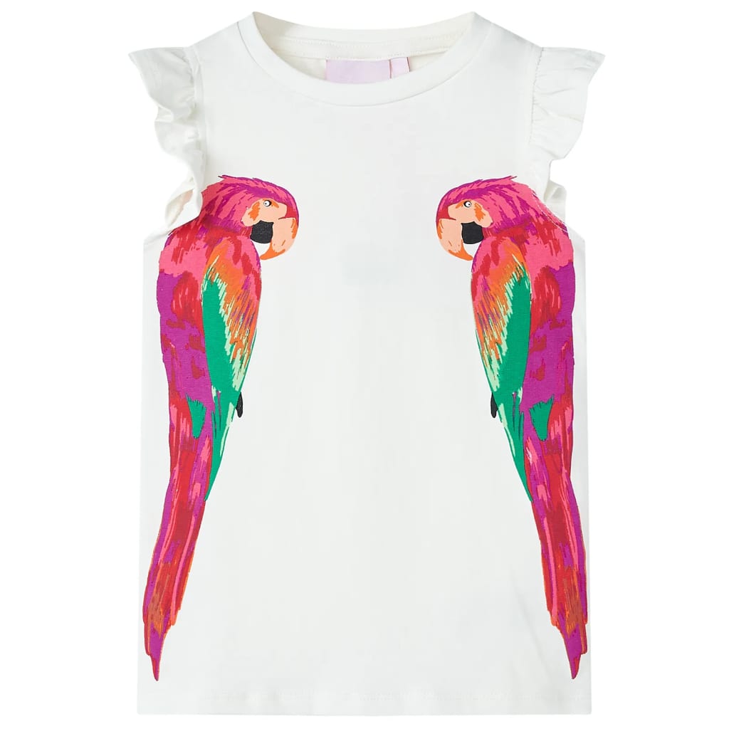 T-shirt til børn str. 116 ecrufarvet