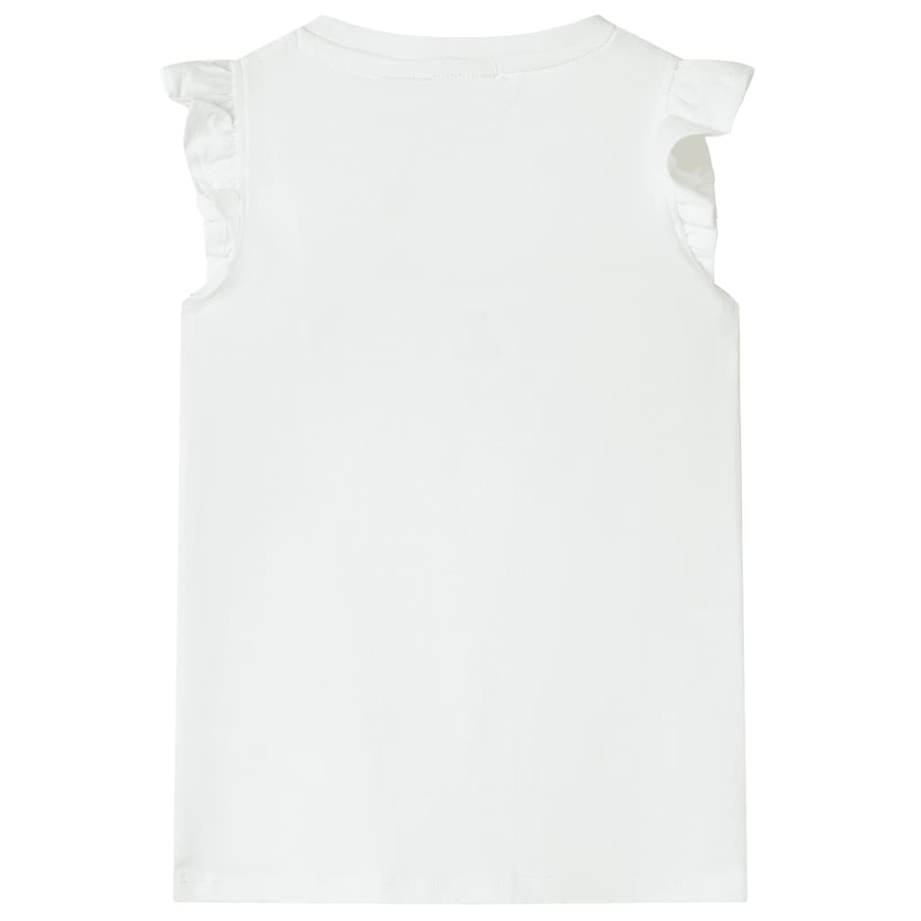 T-shirt til børn str. 116 ecrufarvet