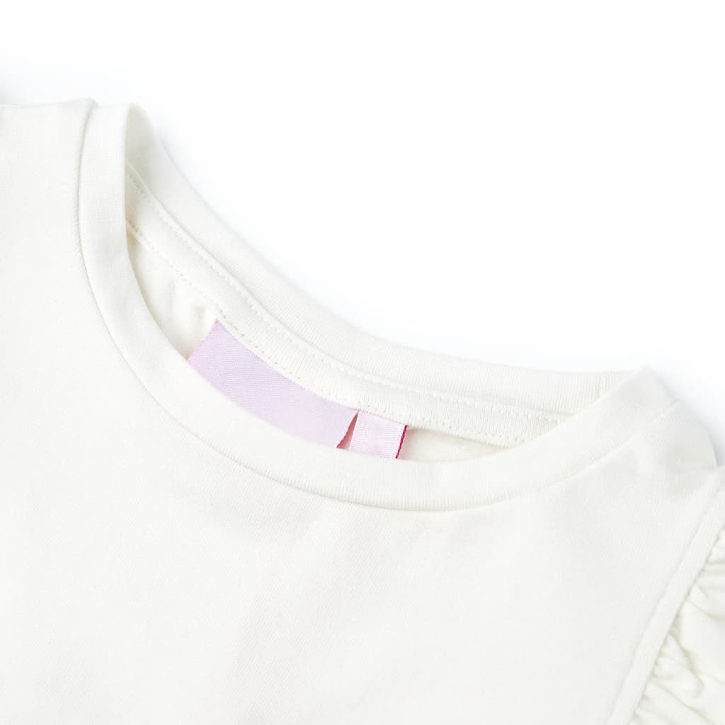 T-shirt til børn str. 116 ecrufarvet