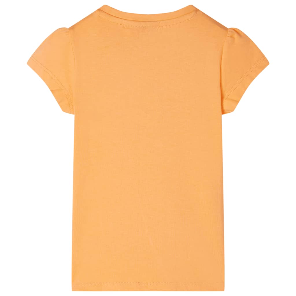 T-shirt til børn str. 116 lys orange