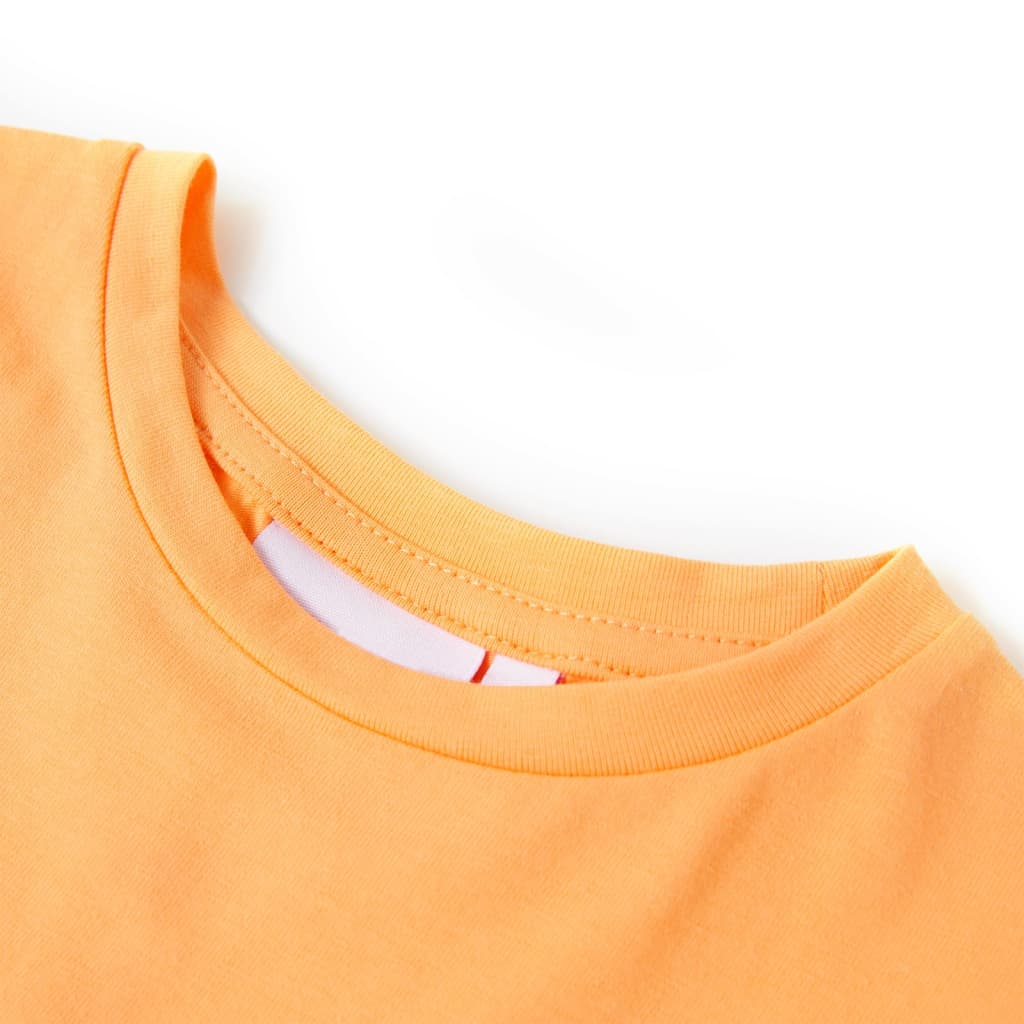 T-shirt til børn str. 116 lys orange