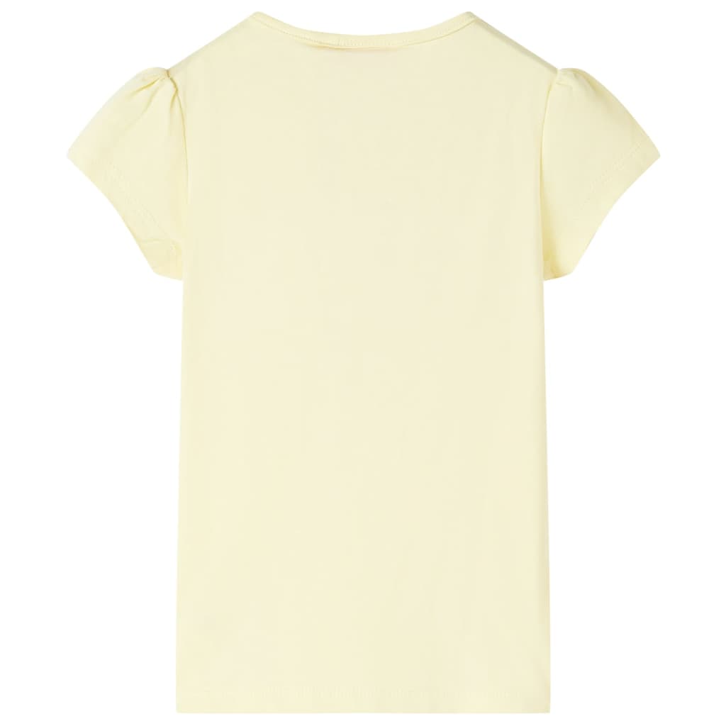 T-shirt til børn str. 128 lysegul