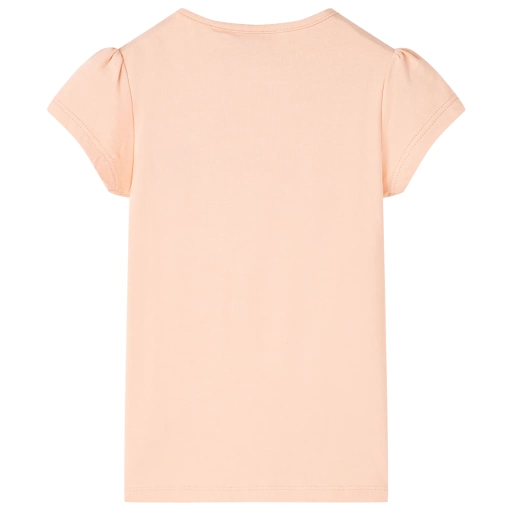 T-shirt til børn str. 128 lys orange