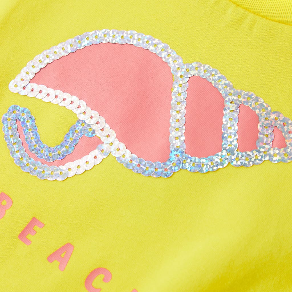 T-shirt til børn str. 104 gul