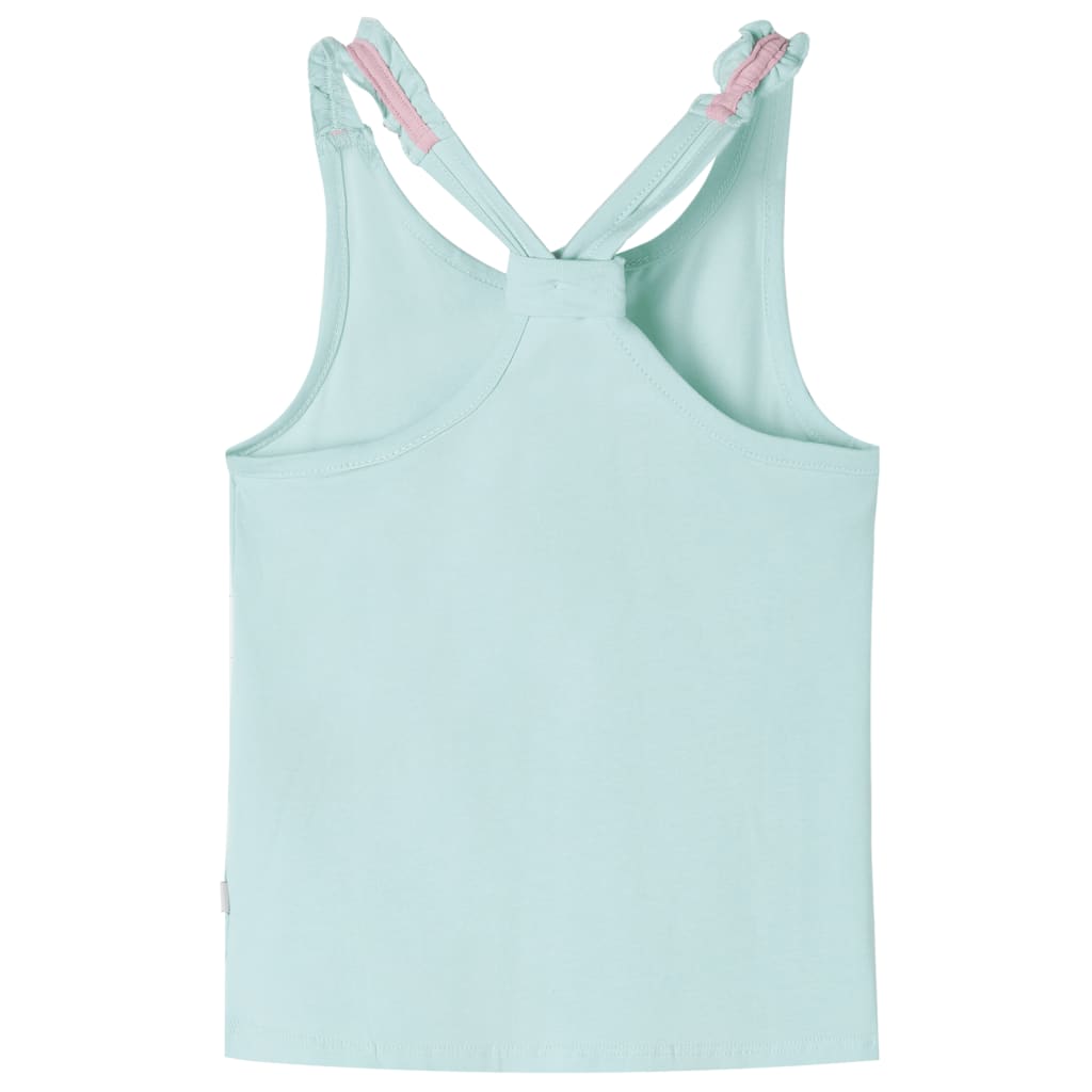 Tanktop til børn str. 116 lys mintgrøn