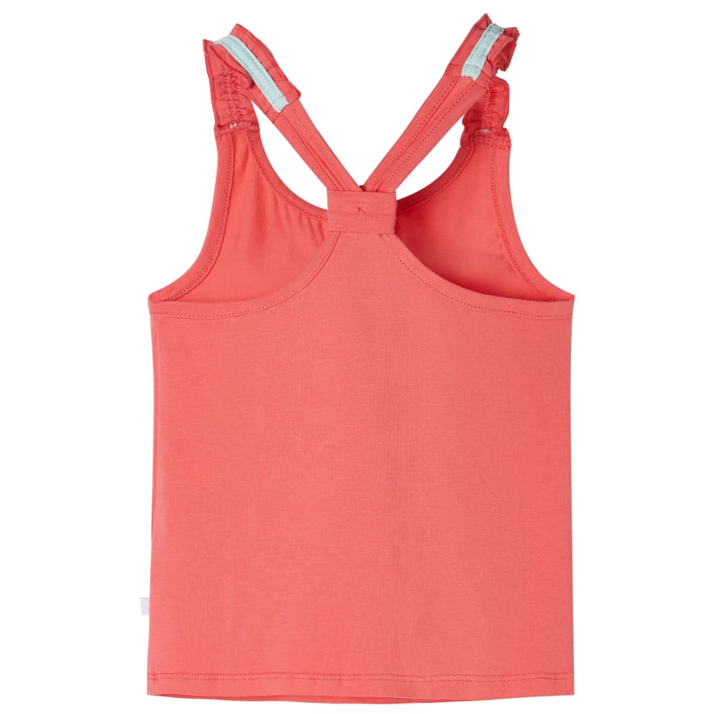 Tanktop til børn str. 128 koralrød