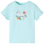 T-shirt til børn str. 104 aquablå