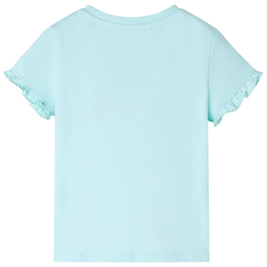 T-shirt til børn str. 104 aquablå