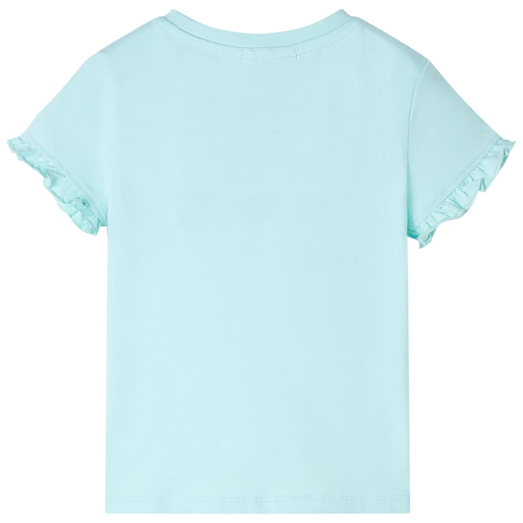 T-shirt til børn str. 116 aquablå