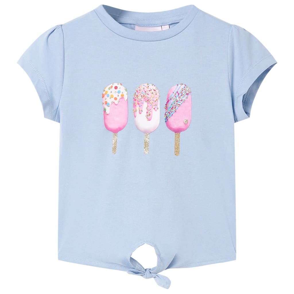 T-shirt til børn str. 128 blå