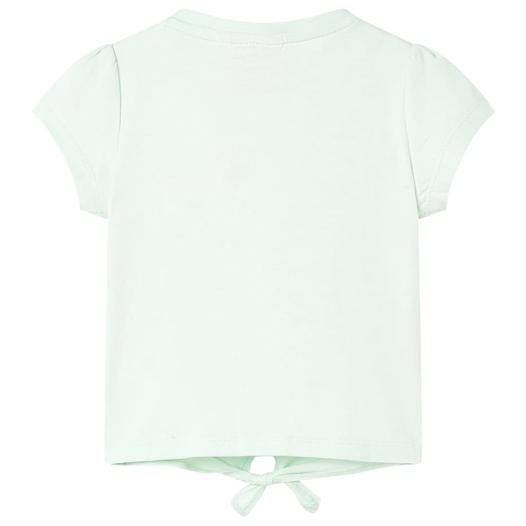 T-shirt til børn str. 104 lys mintgrøn