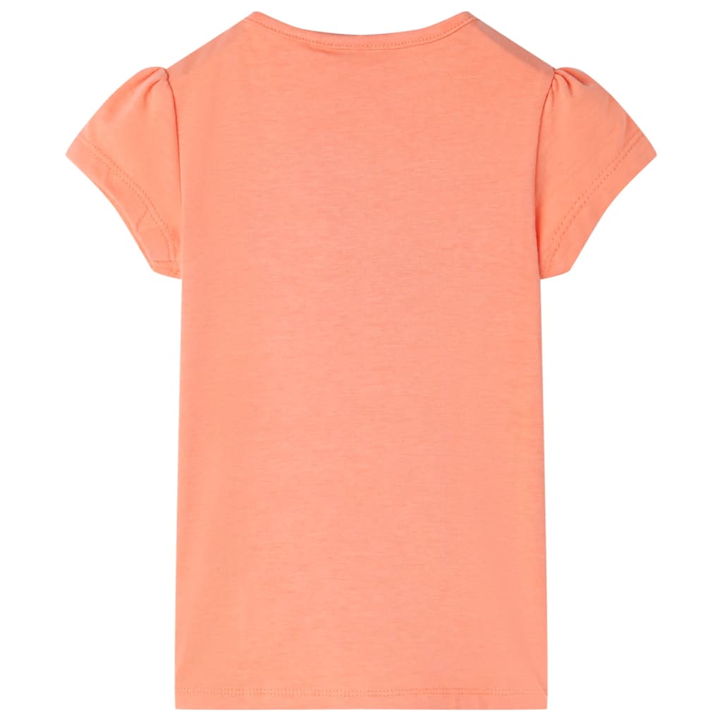 T-shirt til børn str. 104 neon-orange