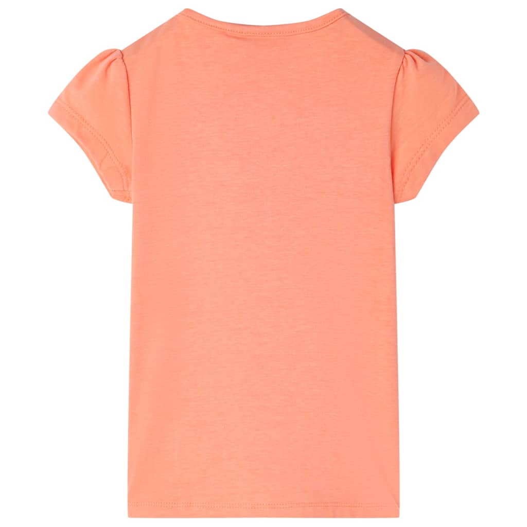 T-shirt til børn str. 128 neon-orange