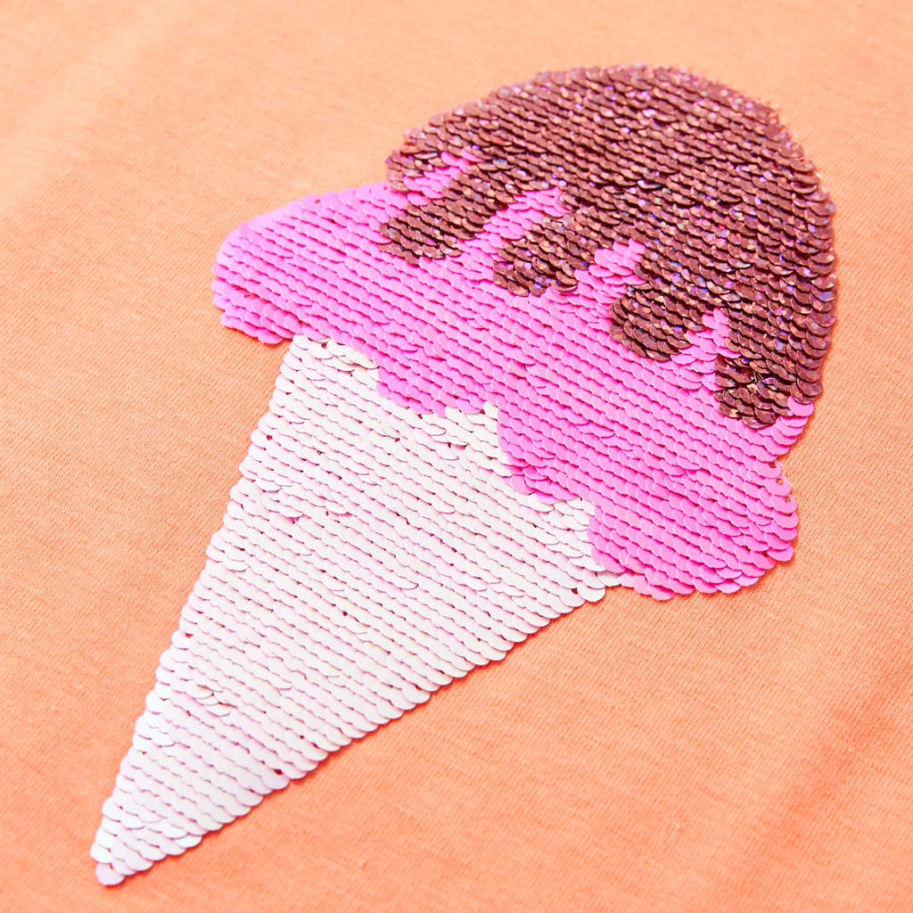 T-shirt til børn str. 128 neon-orange