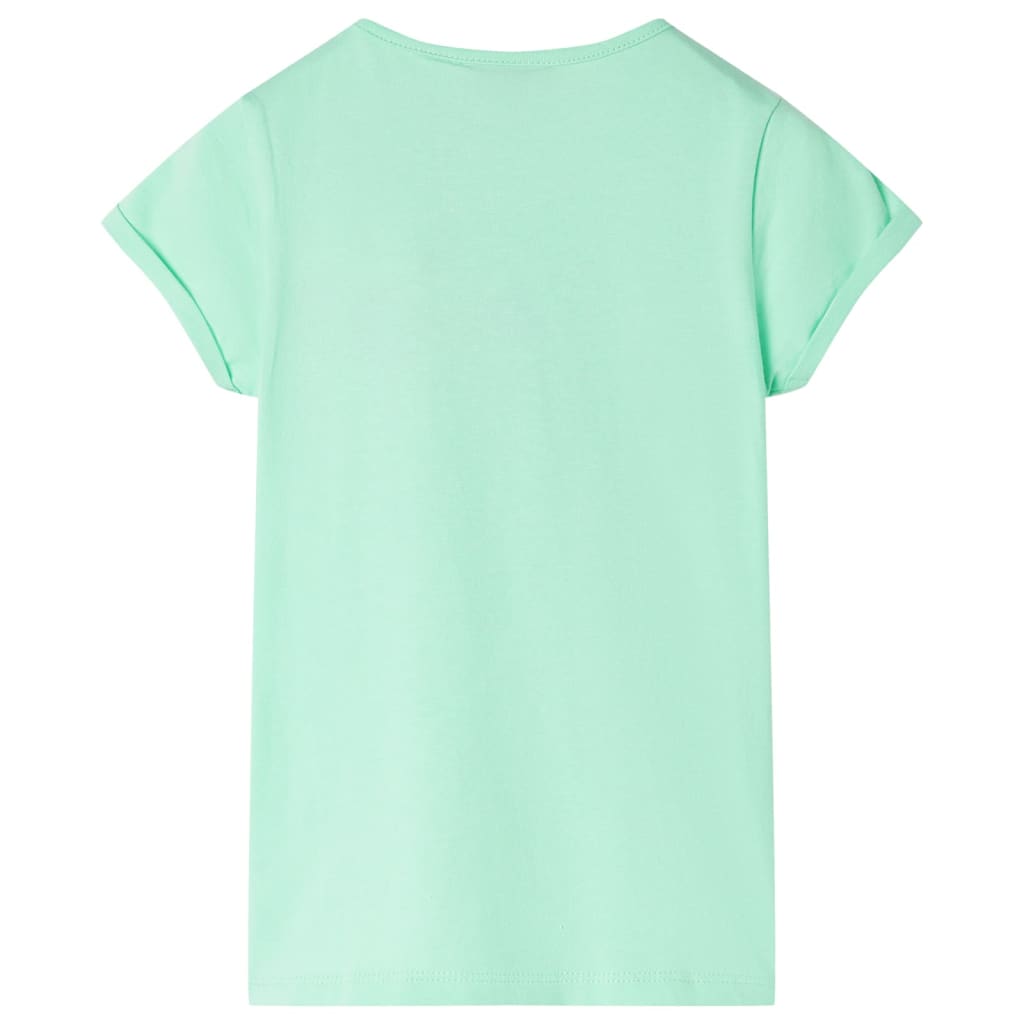 T-shirt til børn str. 104 lysegrøn