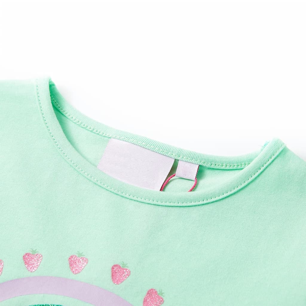 T-shirt til børn str. 104 lysegrøn