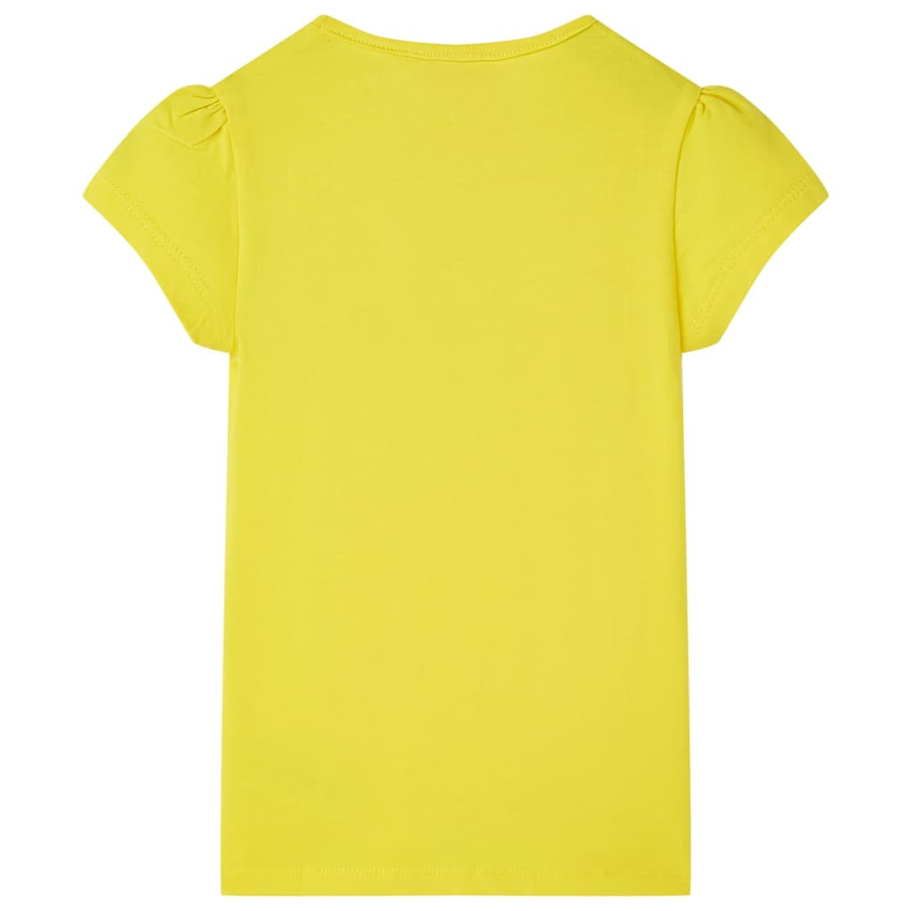 T-shirt til børn str. 140 lysegul