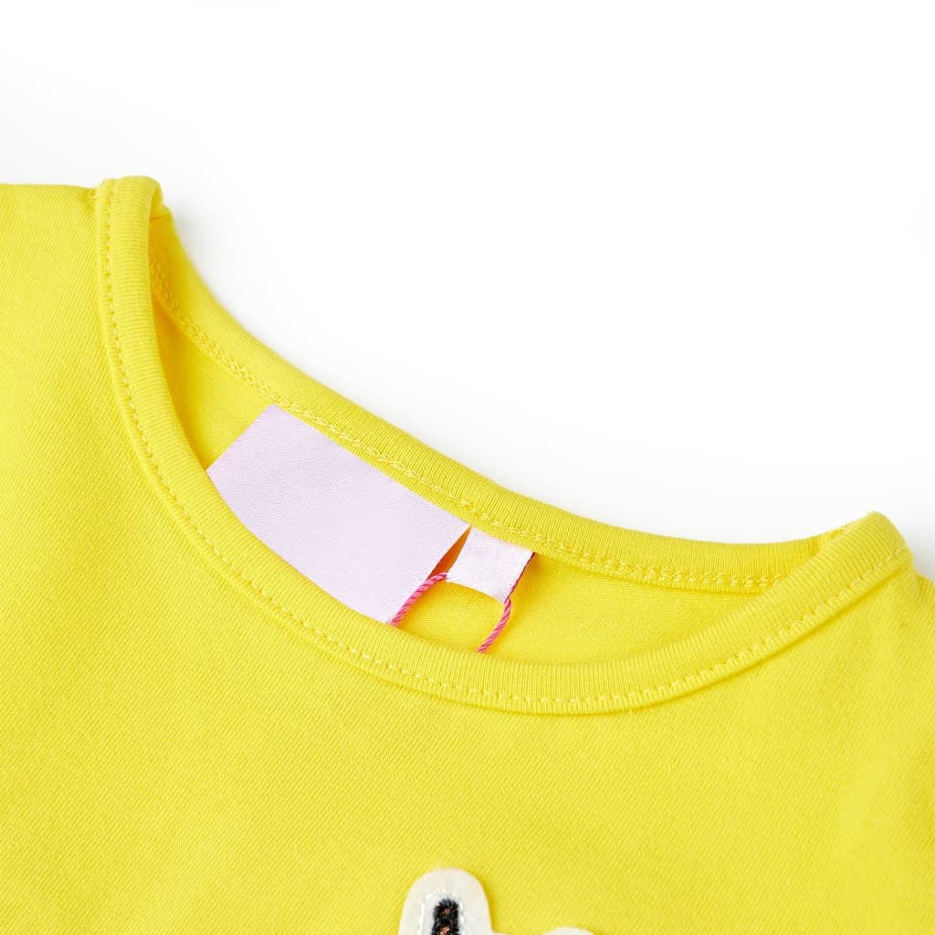 T-shirt til børn str. 140 lysegul