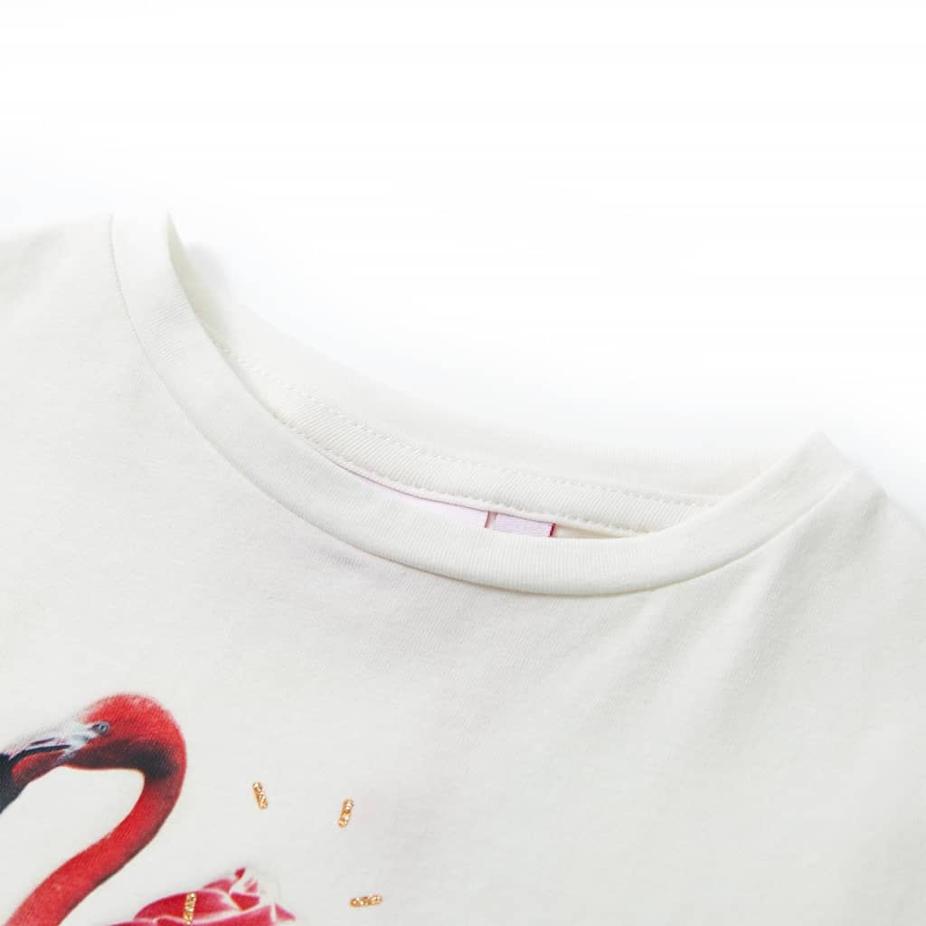 T-shirt til børn str. 140 ecrufarvet