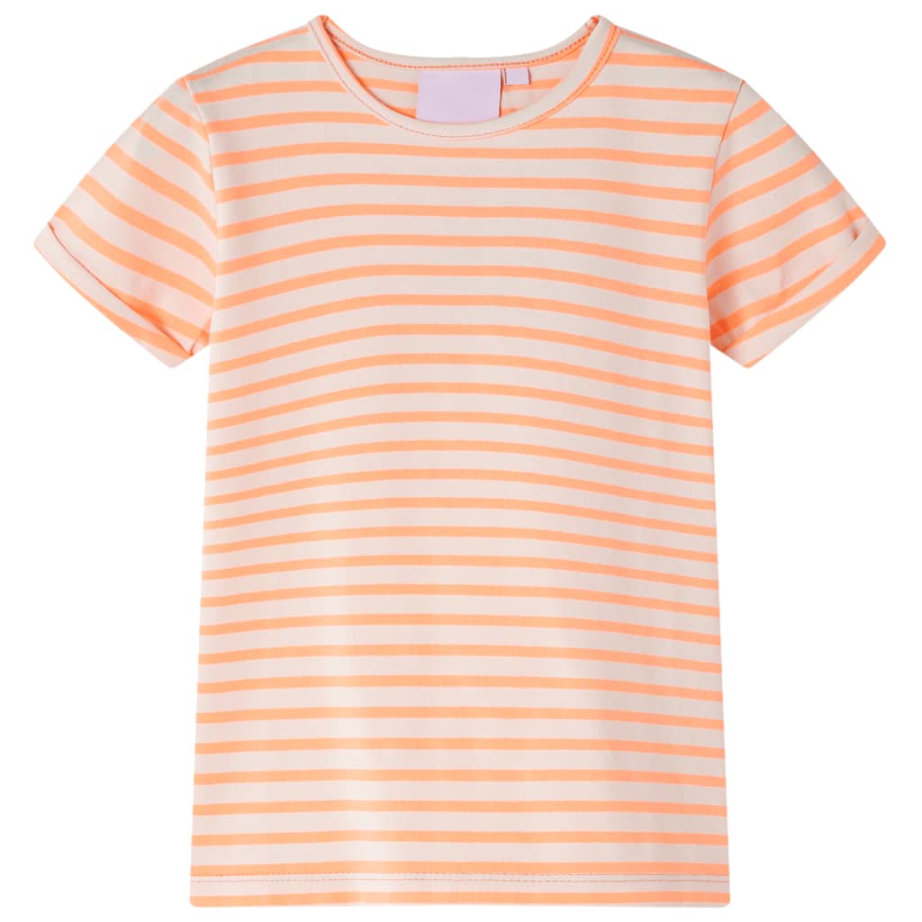 T-shirt til børn str. 128 neon-orange