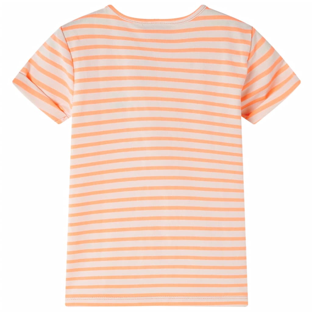 T-shirt til børn str. 128 neon-orange
