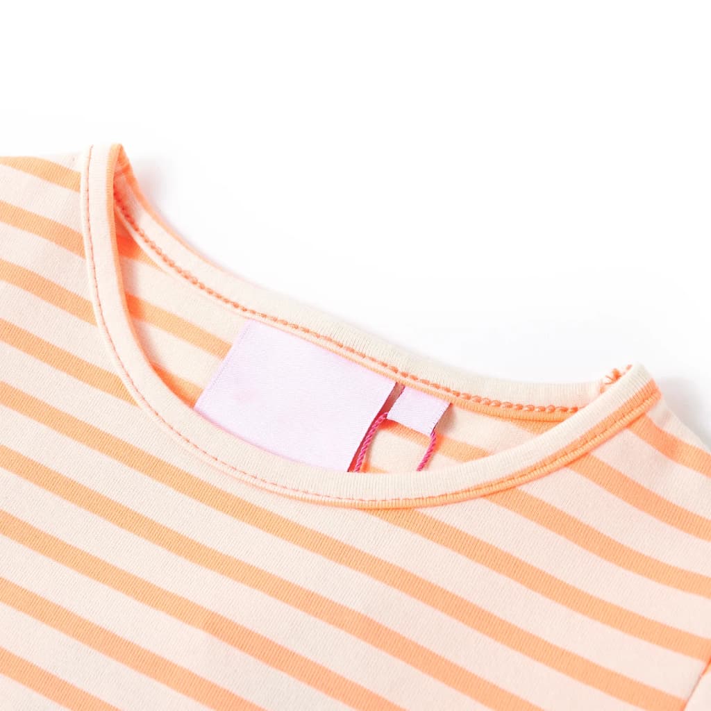 T-shirt til børn str. 128 neon-orange