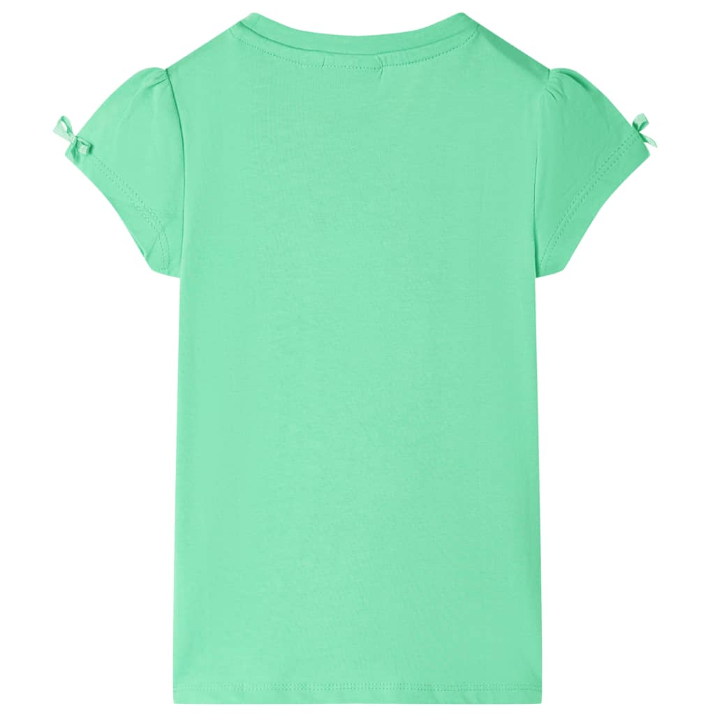 T-shirt til børn str. 116 lysegrøn