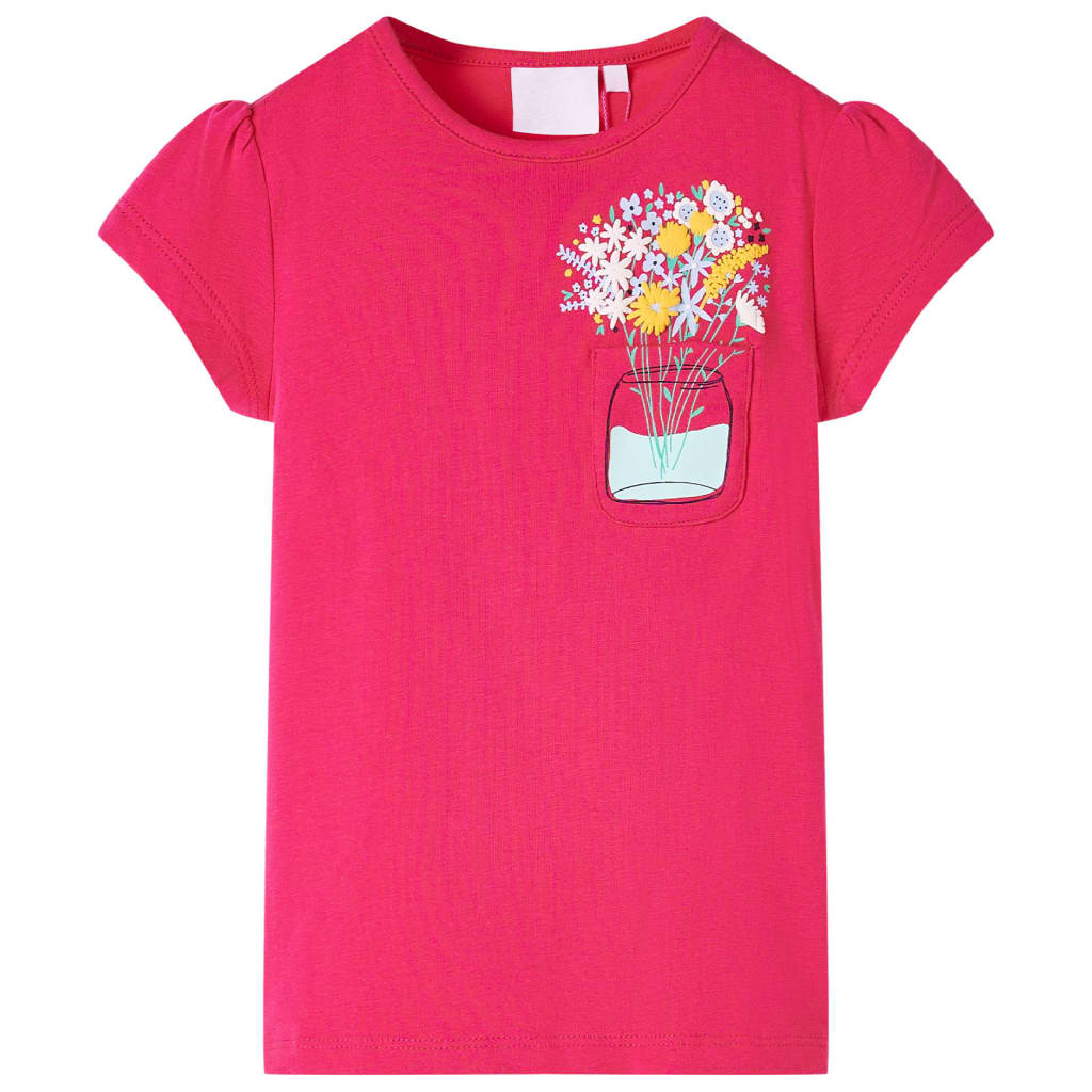 T-shirt til børn str. 128 pink