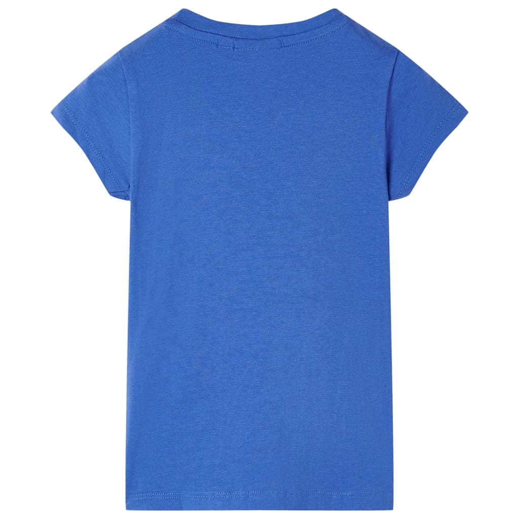 T-shirt til børn str. 116 koboltblå