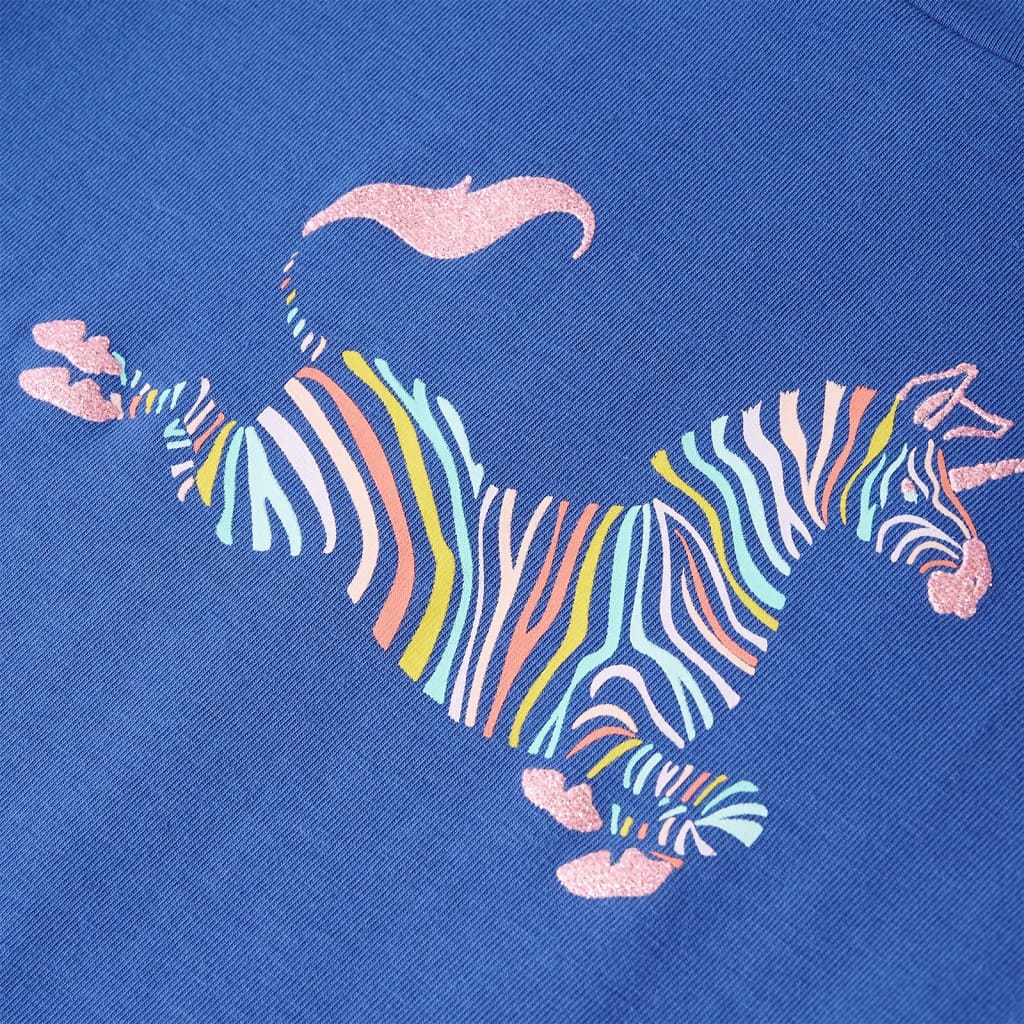 T-shirt til børn str. 116 koboltblå