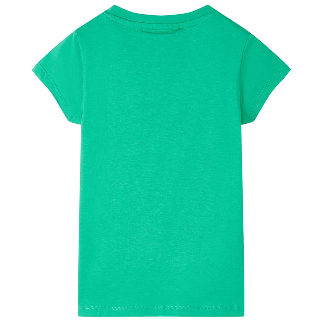 T-shirt til børn str. 116 grøn