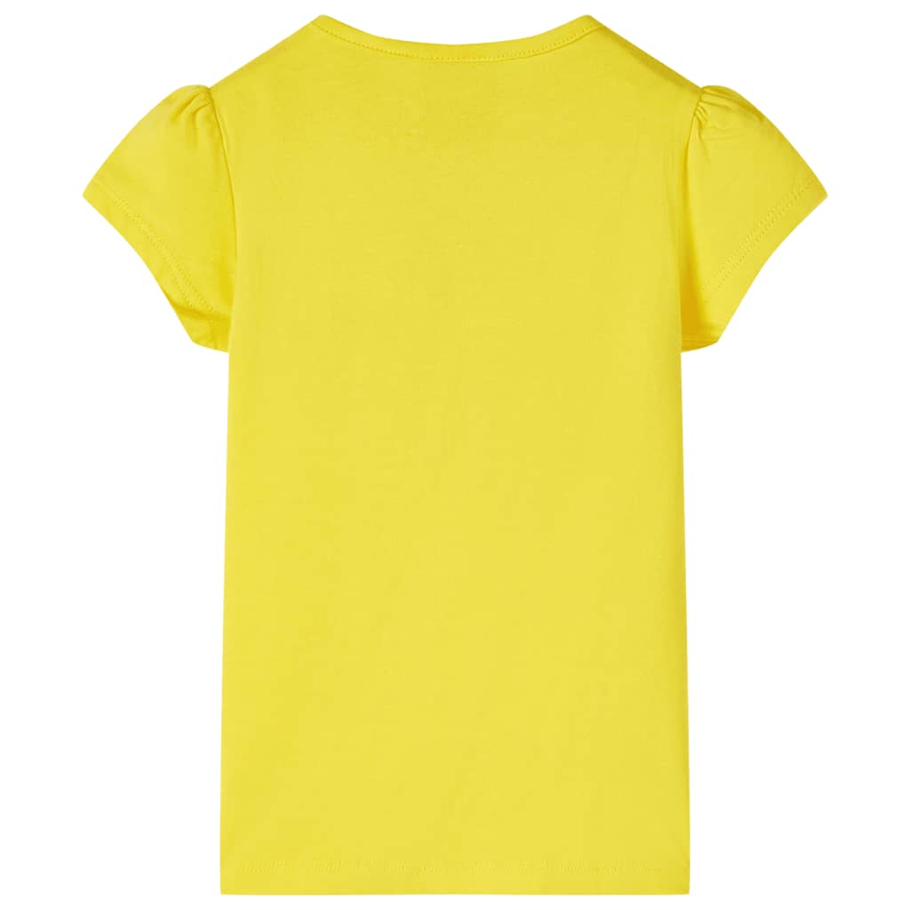T-shirt til børn str. 116 gul