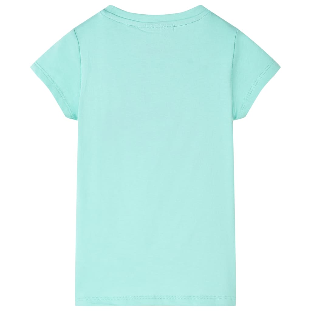 T-shirt til børn str. 140 lys mintgrøn