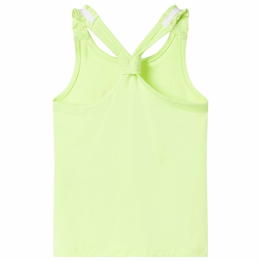 Tanktop til børn str. 116 neongul