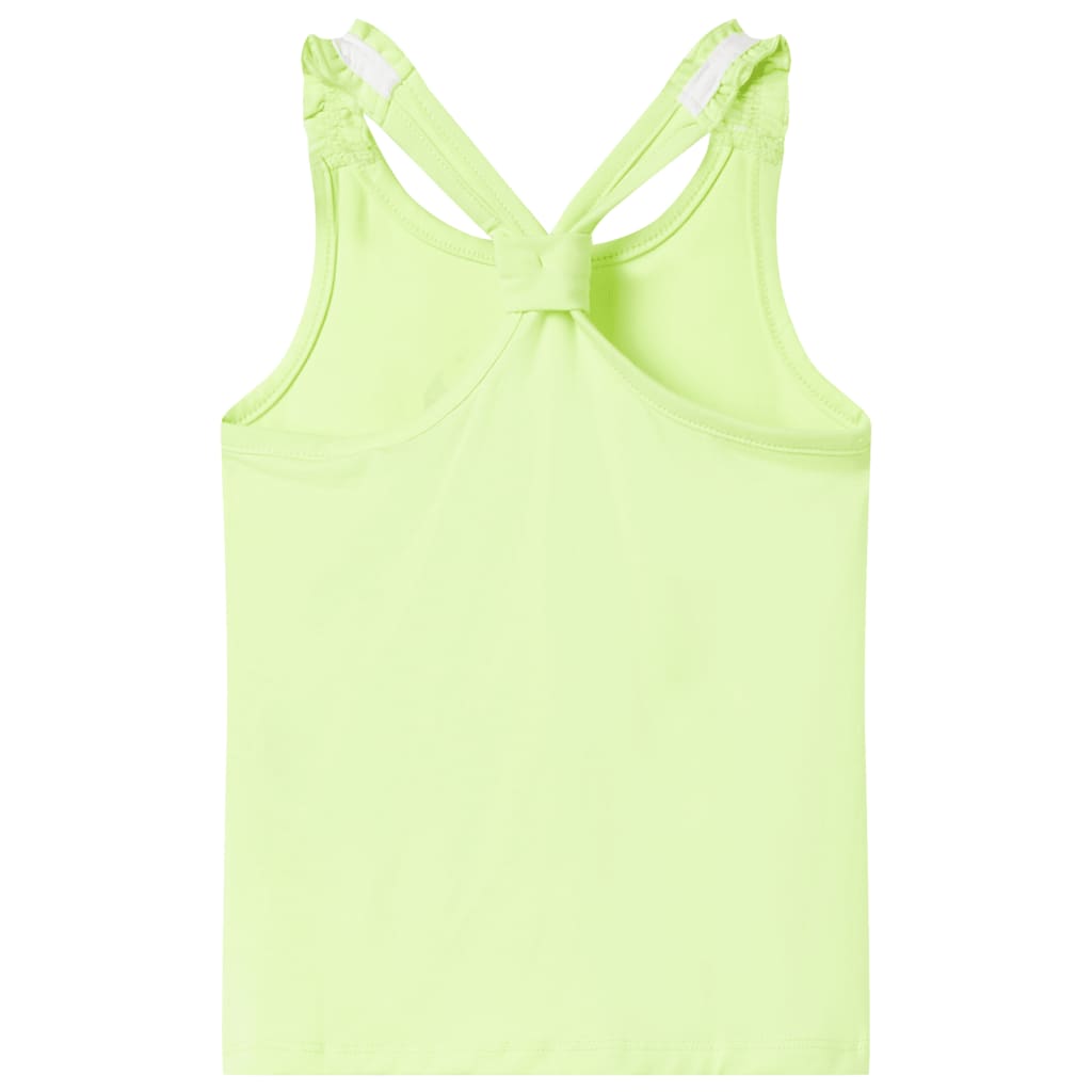 Tanktop til børn str. 128 neongul