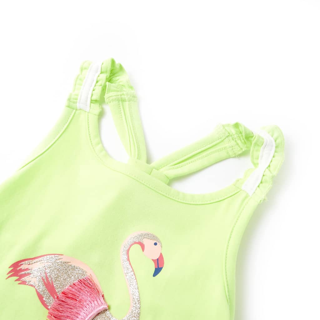 Tanktop til børn str. 128 neongul