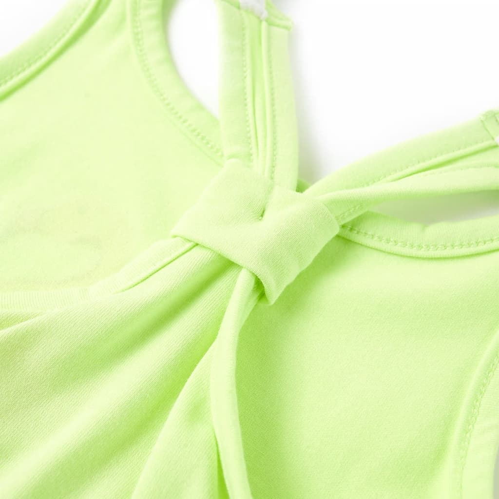 Tanktop til børn str. 128 neongul