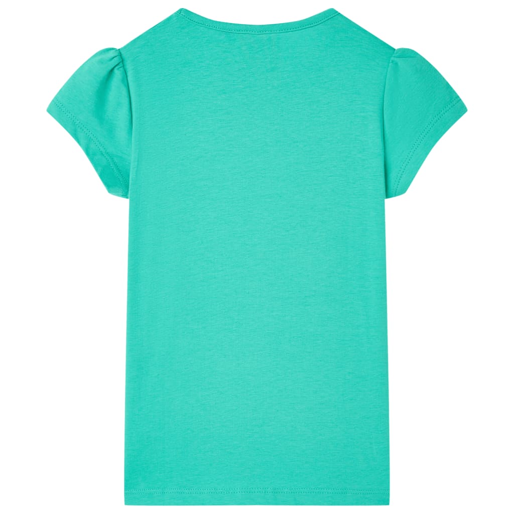 T-shirt til børn str. 116 mintgrøn