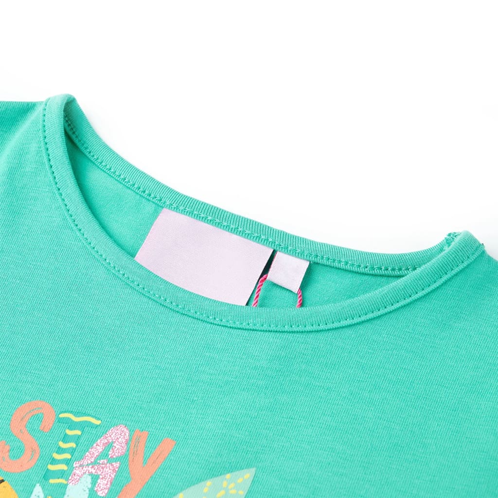 T-shirt til børn str. 128 mintgrøn
