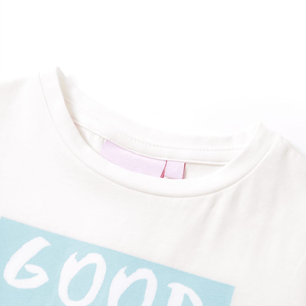 T-shirt til børn str. 140 ecrufarvet