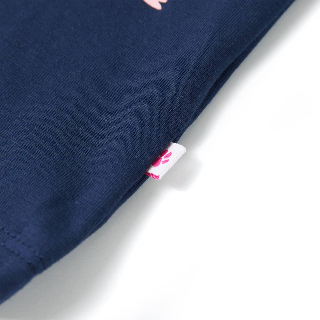 T-shirt til børn str. 104 marineblå