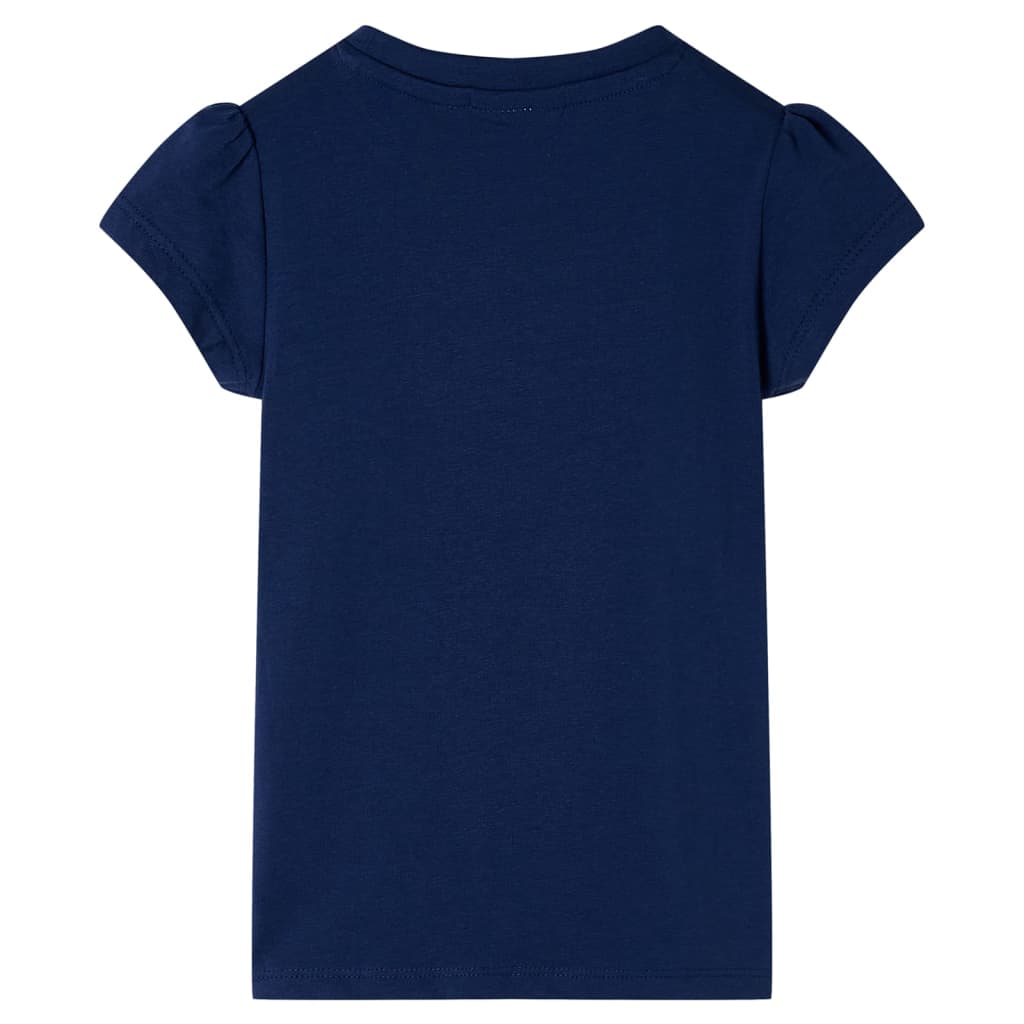 T-shirt til børn str. 116 marineblå