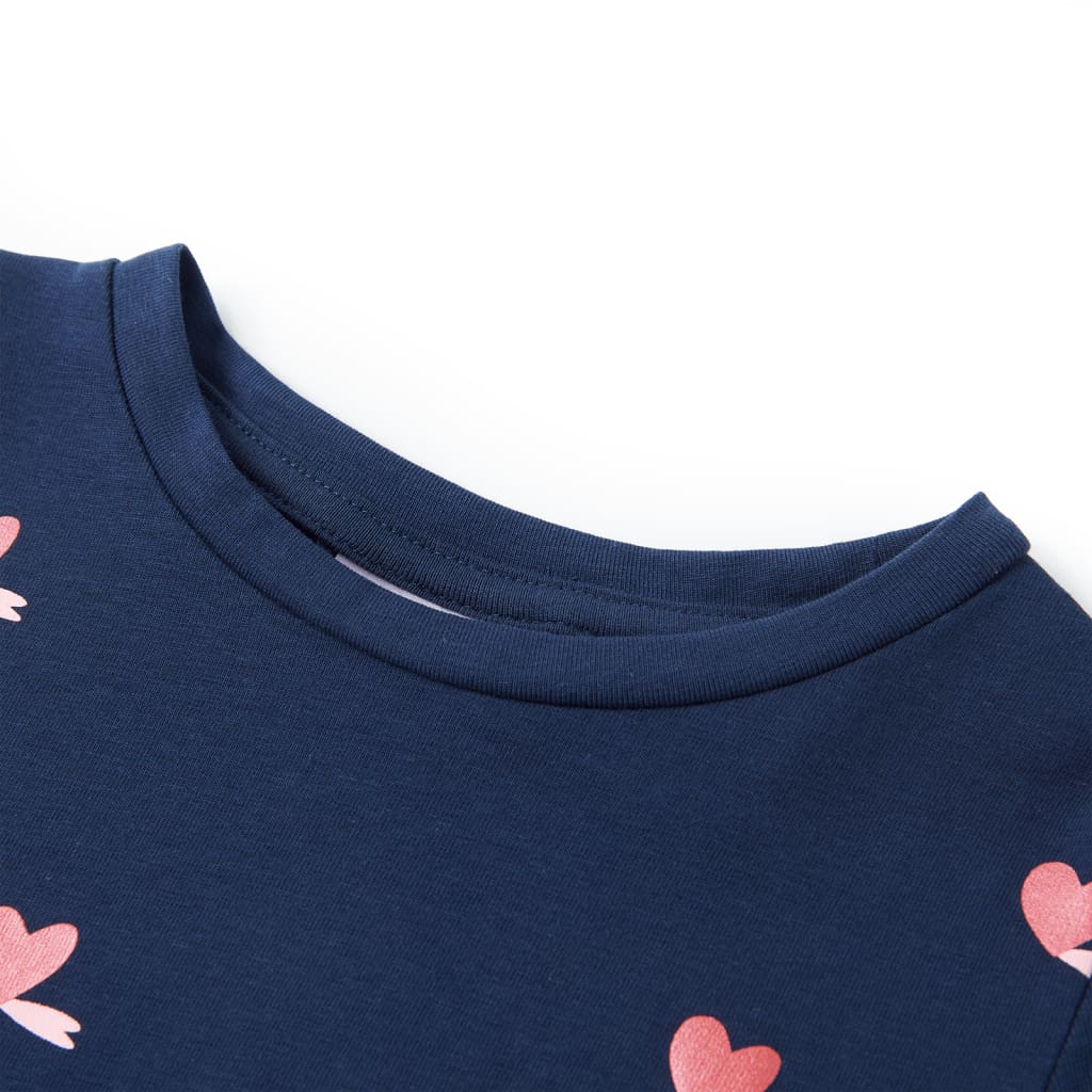 T-shirt til børn str. 116 marineblå