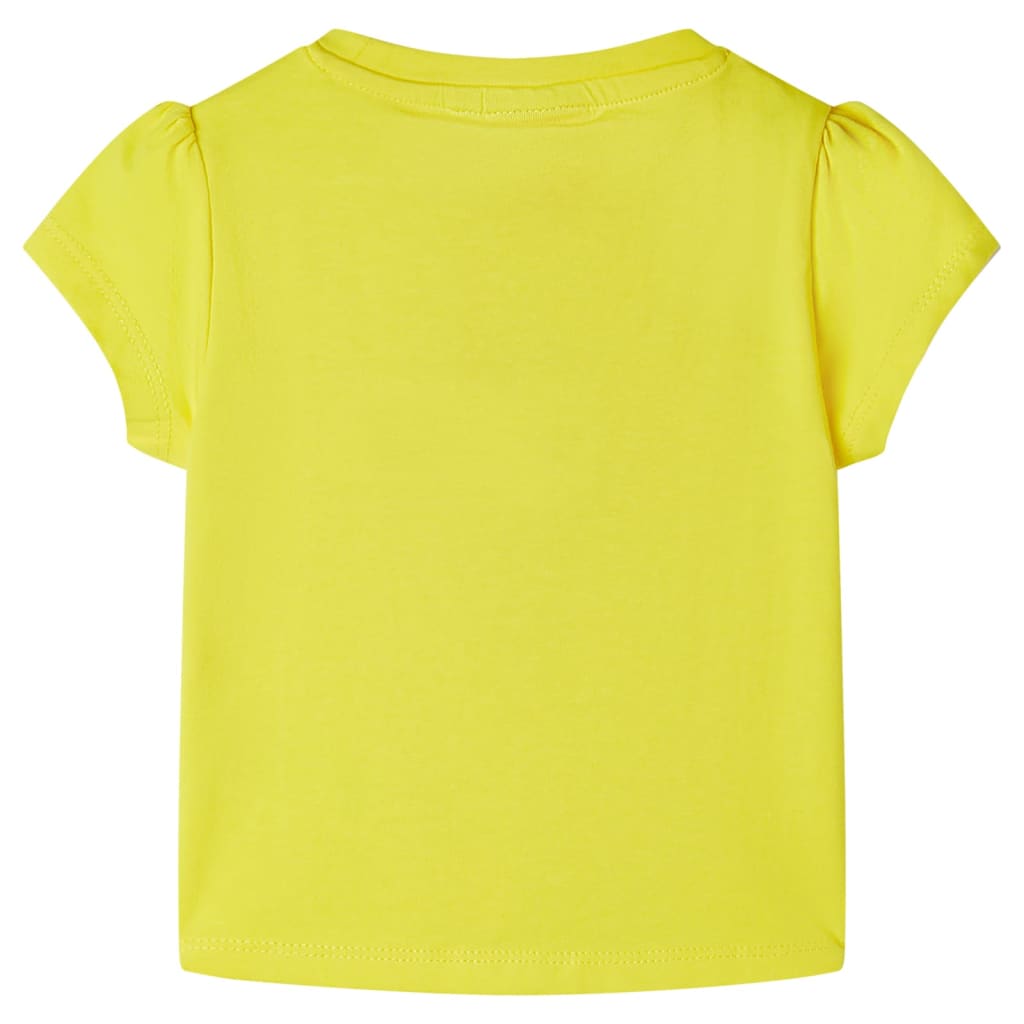 T-shirt til børn str. 116 gul