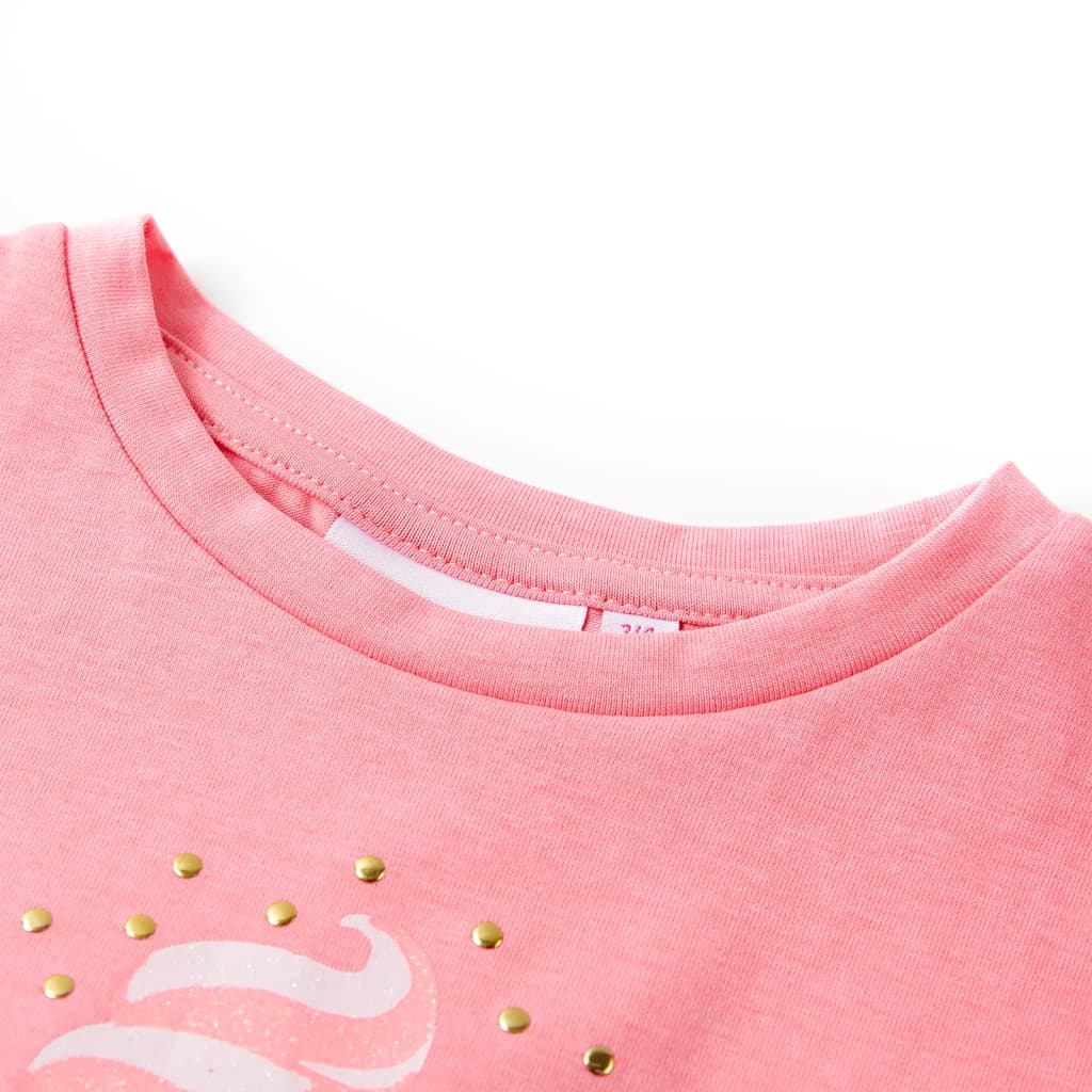 T-shirt til børn str. 116 lyserød