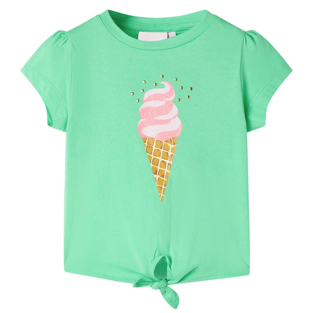 T-shirt til børn str. 116 lysegrøn
