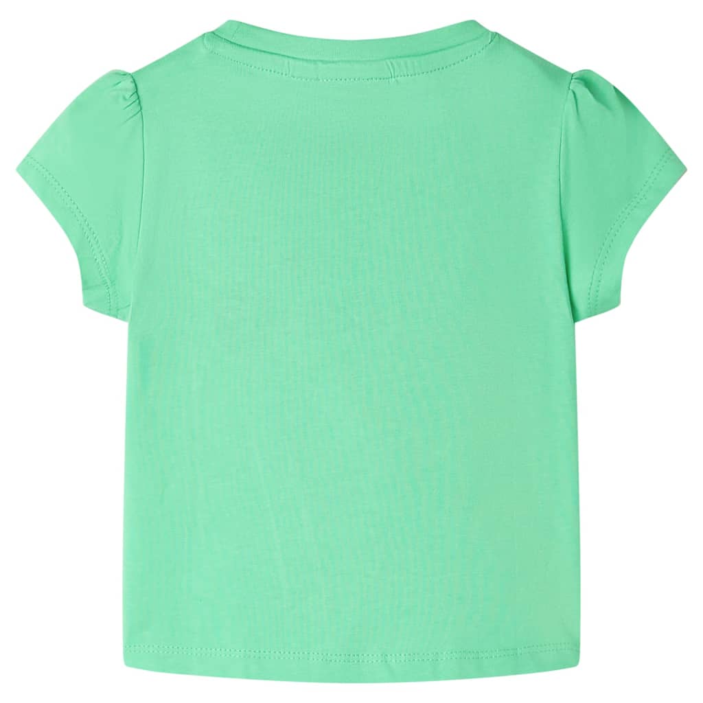 T-shirt til børn str. 116 lysegrøn