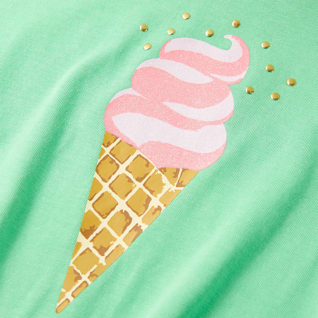T-shirt til børn str. 116 lysegrøn
