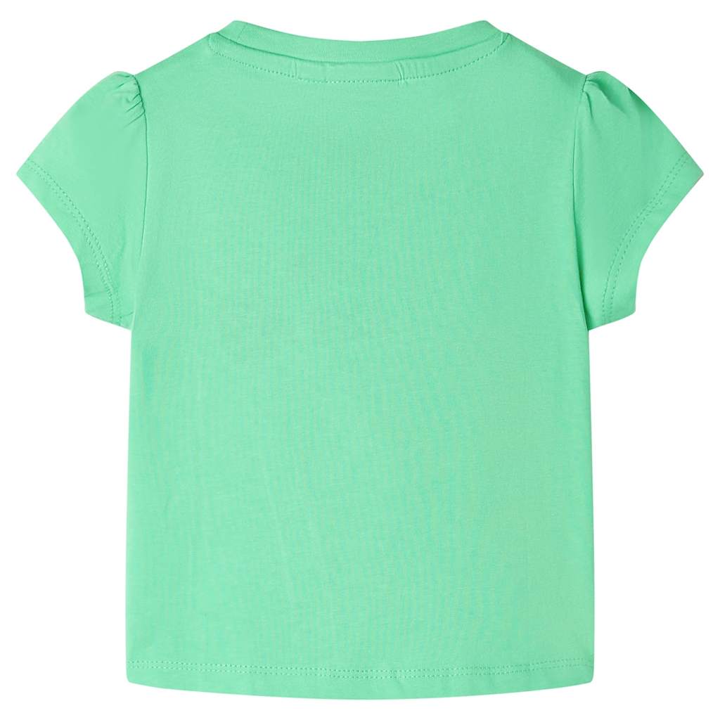 T-shirt til børn str. 128 lysegrøn