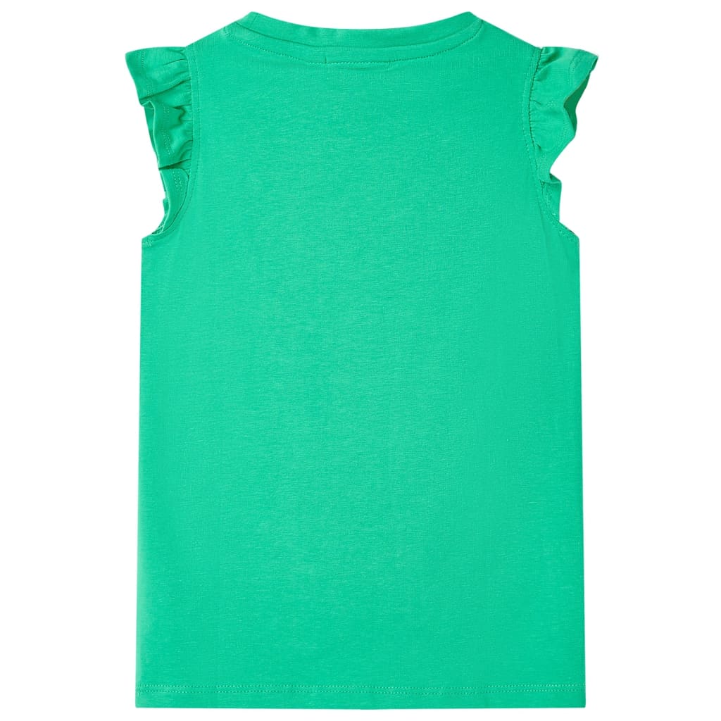 T-shirt til børn str. 116 grøn